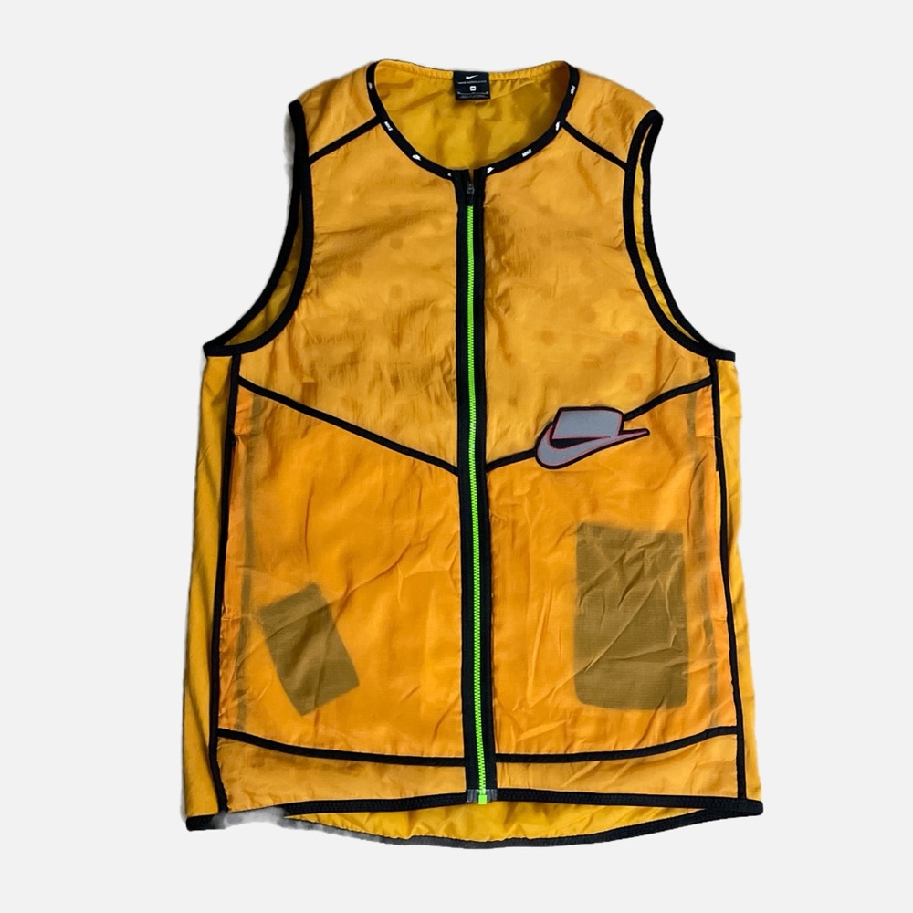 Nike Aerolayer Men’s Wild Run Gilet Running Vest M‎ Gold Insulated Reflective